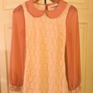 Lace Peter Pan collared dress by Altar’d State